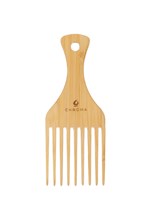 Peine de bambú para cabellos afro